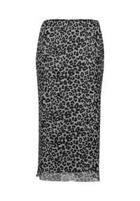Vera Mont - Bleistiftrock mit Leoprint - Grau/Schwarz