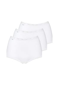 sloggi - Basic + Maxislip, 3er Pack, hoher Bund, flache Nähte, für Damen - Schwarz