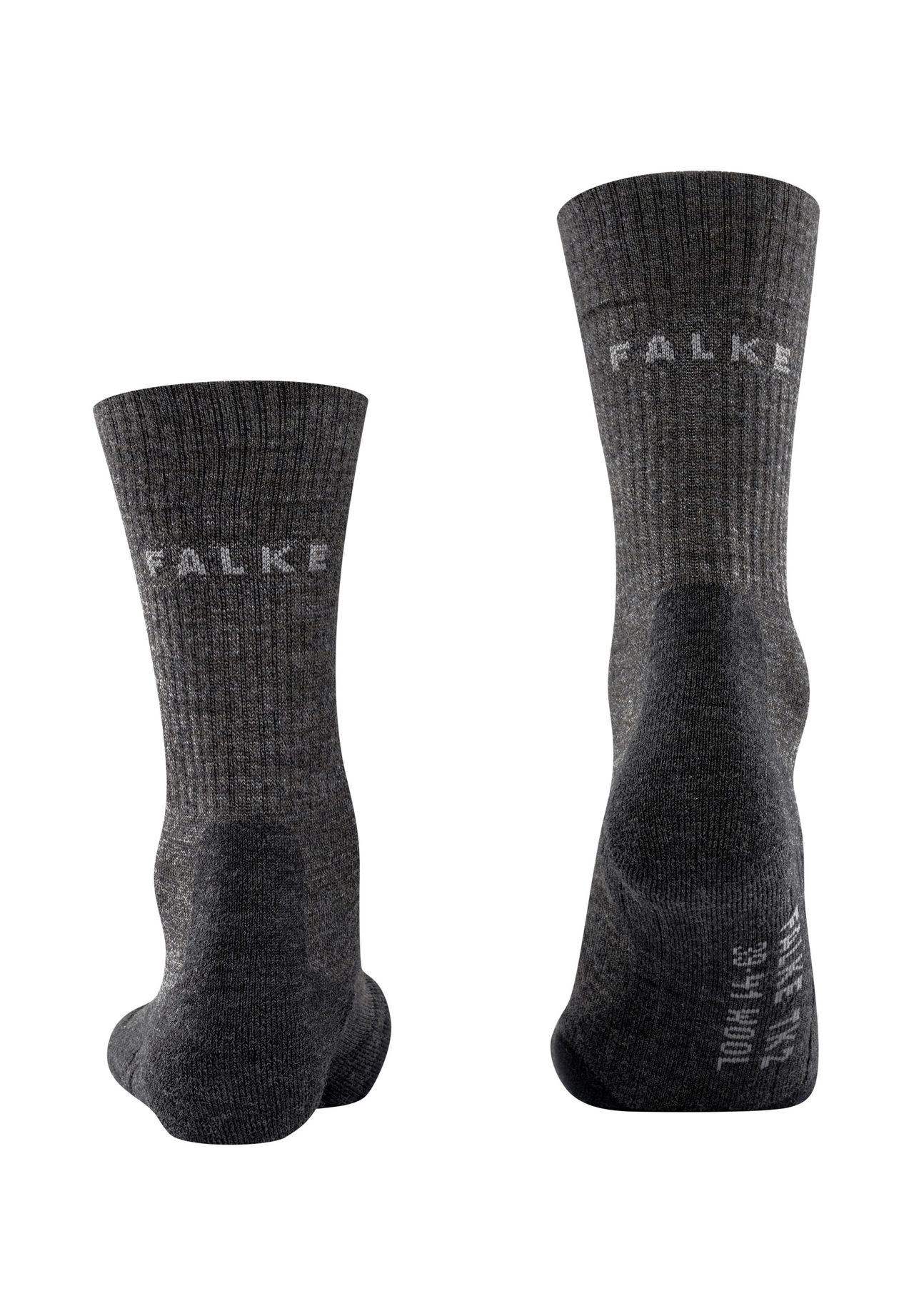 Falke Tk 2 Trekkingsocken "Explore Wool", Mittelstarke Polsterung, FüR Damen, Grau|Schwarz, 35/36