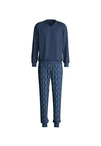 CALIDA - Herren Bündchen-Pyjama Nightwear Xtra - insignia blue