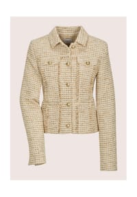 MADELEINE - Baumwolljacke mit Fransendetails - perlweiß / macchiato / multicolor
