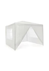 VCM. - Pavillon | Maße ca. 3x3 m | wasserabweisende 110g / m² PE Plane | Partyzelt | Gartenzelt mit 4 Seitenteile | Weiß - 
