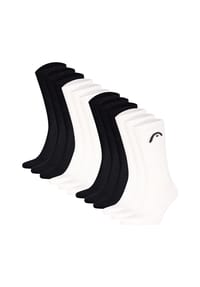 HEAD® - Unisex Socken, 12er Pack  - All Sport Training Crew, Sportsocken, Logo - 2xSchwarz/2xWeiß