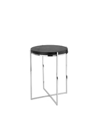 Fink Living - Beistelltisch BRIXTON - braun, schwarz, silberfarben