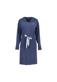JOOP! - Damen Bademantel - Active, Frottier, Reißverschluss, Baumwollmischung - Blau