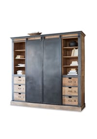 LOBERON - Schrank Vulmont braun/schwarz - braun/schwarz