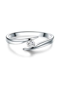TRILANI 1934 - Damen Ring aus 925/- Sterling Silber in Silber mit Topas - silber