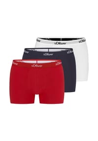 s.Oliver - Pants, 3er-Pack, Logo-Bund, für Herren - BLAU/SCHWARZ