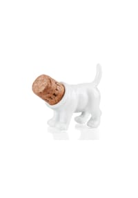 DONKEY - Weinstopper Rufus, Form: Hinterteil Hund, Weiß - Weiß