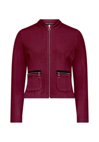 BETTY BARCLAY - Sweatjacke, Stehkragen, für Damen - 4697 MAROON BANNER