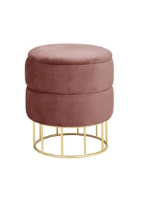 Akord - Elza Pouf mit Stauraum - flaschengrün