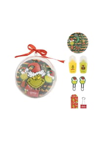 COFI - Grinch Schreibwaren Set Weihnachten Büro Set, Notizen, Geschenkidee - Mehrfarbig 10x10x10 cm