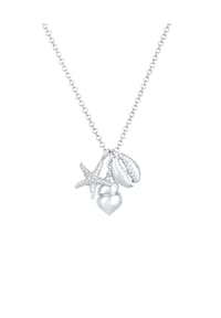 elli. - Halskette Seestern Muschel Anhänger Maritim Meer 925 Silber - Silber