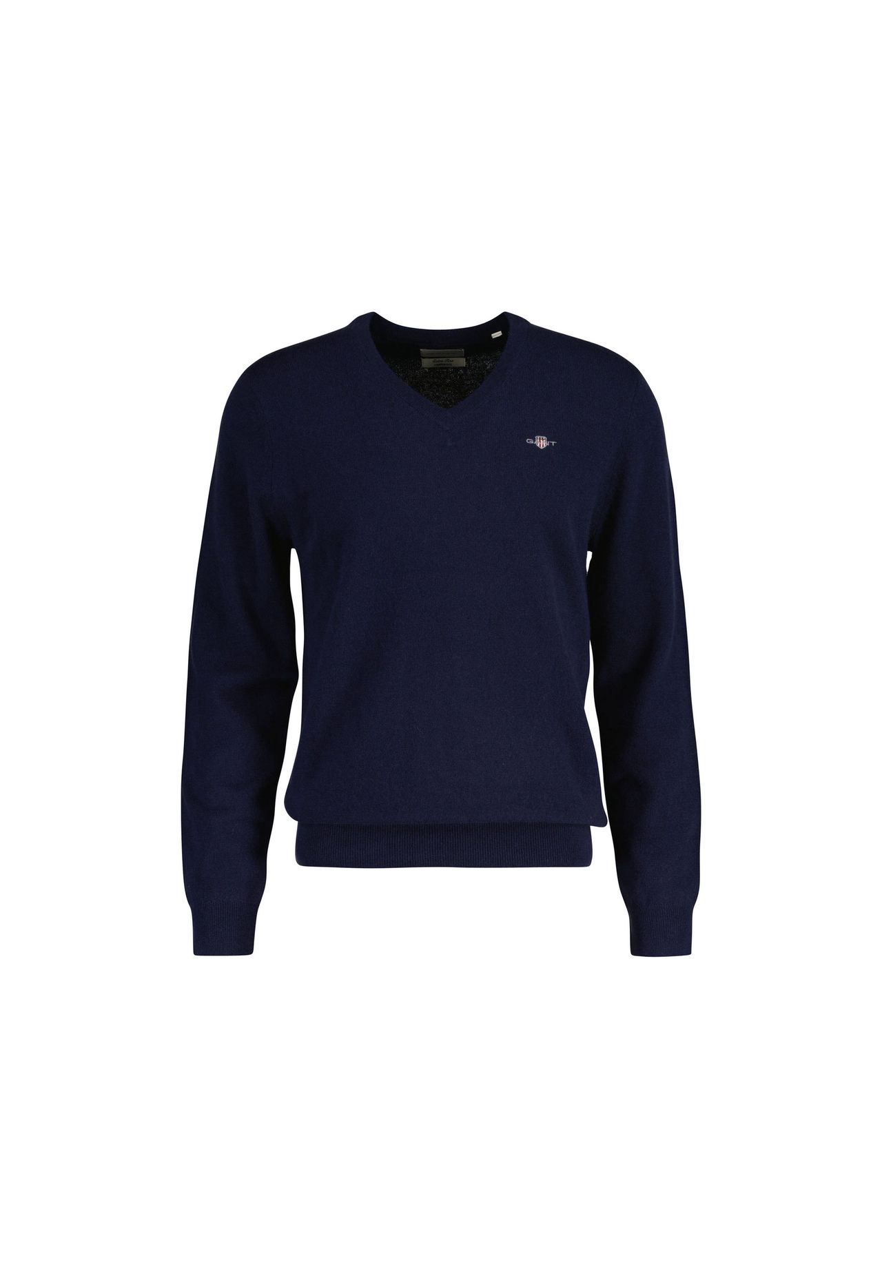Hemden Gant Herren Marine Regular Fit Strickpullover V-Ausschnitt, Einfarbig - Bild 4