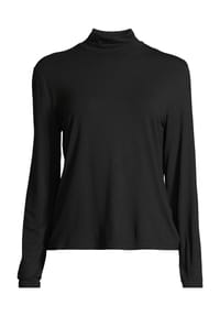 MANGUUN collection - Langarmshirt, Stehkragen, für Damen - 1 BLACK