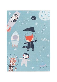 Kayoom - Kinderteppich – Kurzflorteppich Joanna 610 115 x 170 cm in spaceblau - spaceblau