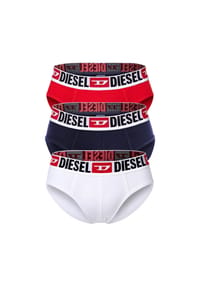 DIESEL® - Herren Slips, 3er Pack - UMBR-ANDRETHREEPACK, Briefs, Cotton Stretch, einfarbig - Schwarz