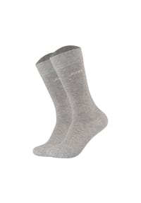 JOOP! - Unisex Socken, 2er Pack - Premium Essential Organic Cotton Socks, Logo, einfarbig - Anthrazit meliert