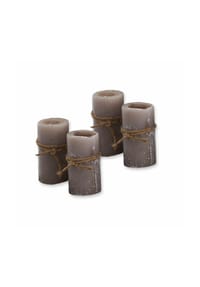 LOBERON Kerzen 4er Set - Kerze 4er Set Braga taupe - taupe