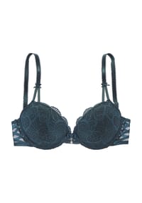 LASCANA - Push-up-BH Nikoletta, Schleife, für Damen - 27 PETROL