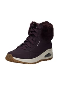 SKECHERS® - Lederimitat/Textil Stiefelette - Weinrot