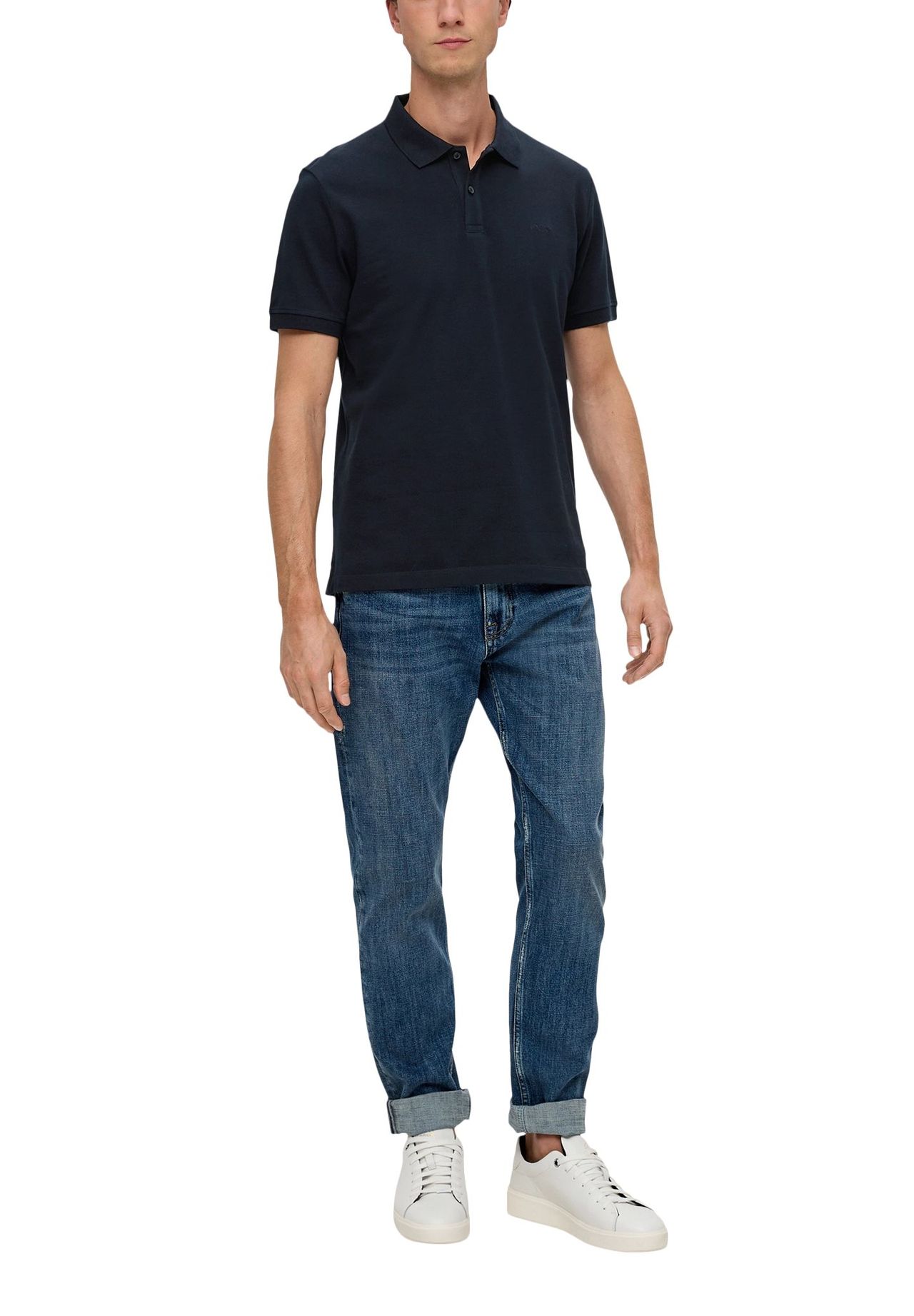 s.Oliver Poloshirt, 1/2 Arm,, Logo-Stickerei, für Herren | GALERIA