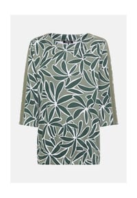 olsen - Sweatshirt mit Allover-Dessin - Khaki
