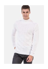 CIPO & BAXX® - Pullover mit kariertem Strickmuster, CP241 - BLACK