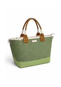 TONI&FRIENDS - Shopper Landsberg aus Stoff, mit langem Riemen - grün