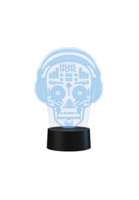 COFI - Qware 3D LED Lampe – RGB Tischlampe mit Farbwechsel und Fernbedienung - Schwarz 20x9x9 cm