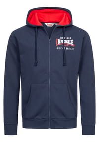 LONSDALE™ - Herren Kapuzensweatjacke mit Reißverschluss normale Passform LINTMILL - Black/White/Grey