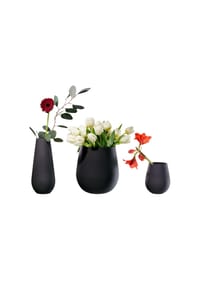 Villeroy & Boch Vasen-Set Manufacture Collier 3er Set schwarz - MANUFACTURE COLLIER - schwarz