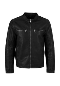 Mauritius LEATHERWEAR - Lederjacke, Stehkragen, für Herren - 9000  BLACK