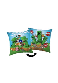 COFI - Minecraft Kopfkissen  Premium Dekokissen mit beidseitigem Digitaldruck - Mehrfarbig 40x40 cm