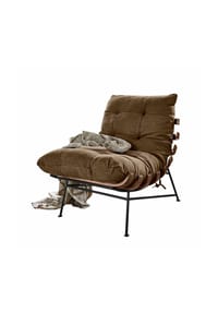 LOBERON - Sessel Horraine braun/grau - braun/grau