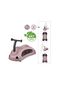 GLOBBER - WALK N' ROLL 2in1 ECO Lauflernwagen, Rutschauto, beere - rosa
