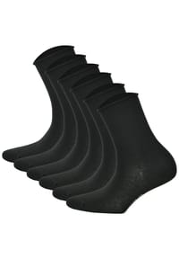 Hudson - 6 Paar Damen Socken - Only 6-Pack, Strumpf, Rollrand, Einfarbig - Schwarz