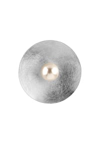 Nenalina - Anhänger Muschelkernperle Gebürstete Oberfläche 925 Silber - Silber