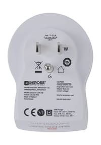 SKROSS® Reisestecker-Adapter EU to US, USB Bild 3