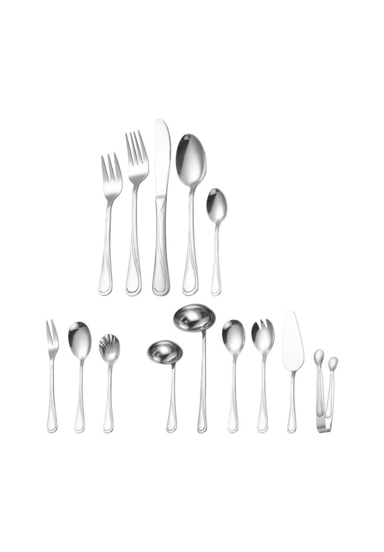 Cheffinger 72 tlg Besteck-Set für 12 Personen aus hochwertigem 18/10 Edelstahl
