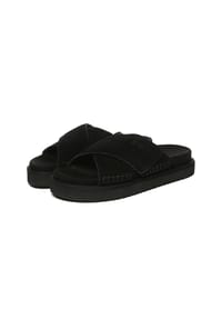 EVERAU® - Damen Leder Sandalen - Rose - BLACK