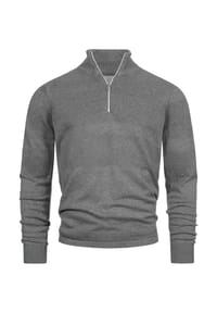 KRONSTADT - Strickpullover KSHannes Half-Zip - Charcoal Mix