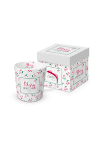 ppd - Henkelbecher Mistelzweige, in Geschenkbox, 350 ml - Mehrfarbig