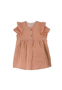 maximo® - GOTS BABY GIRL-Kleid, Kurzarm Musselinstoff, Futter - blassrosa-blümchen