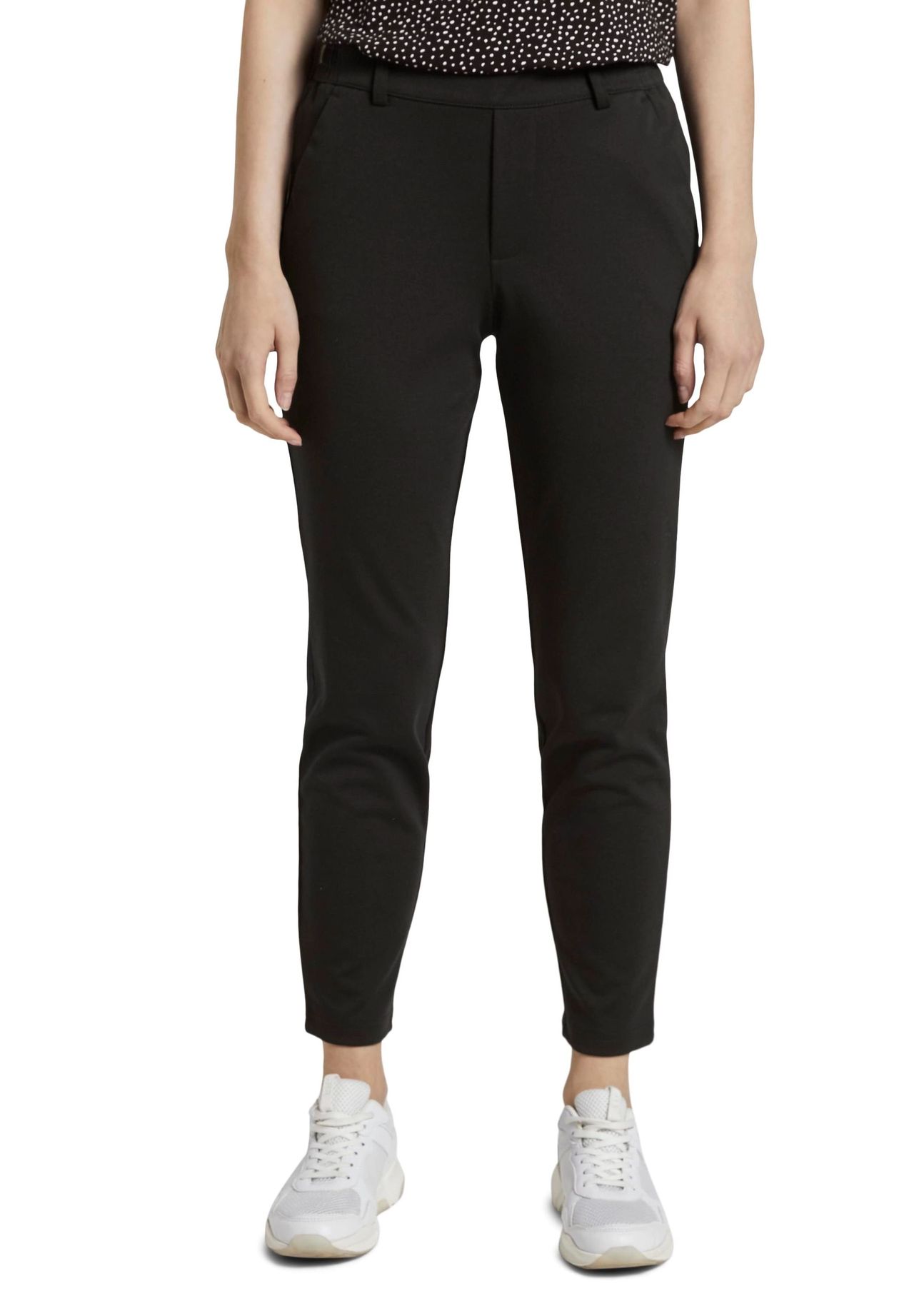 Denim Tom Tailor Stoffhose, Komfortbund, Uni, FüR Damen, Schwarz, Xs