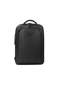 Kazar - Schwarzer Lederrucksack mit Laptopfach - Schwarz