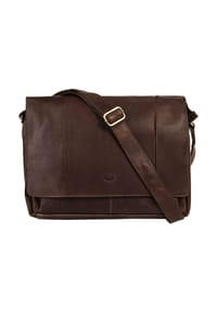 piké - Messenger-Bag Echt Leder - braun
