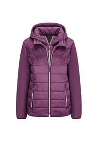 GOLDNER - Kurzgröße:  Steppjacke mit Ärmeln aus Softshell - beere