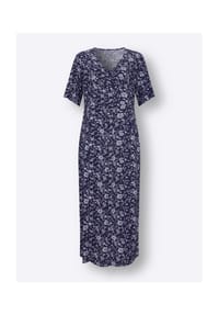 Sieh an! - Druck-Kleid - marine-hellblau-bedruckt