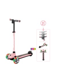 GLOBBER - ONE K E-MOTION 4 PLUS pastellrosa, mit Leuchtrollen - 